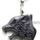 Fashion nlack wolf head natural hematite pendant necklace ! Gift Jewelry & Love