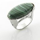 Fashion silver 925 plate ring set Malachite stone size 7.5 ! Gift Jewelry & Love