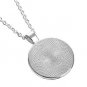 Vintage Wolf Cabochon Tibetan silver Glass Chain Pendant Necklace NEW