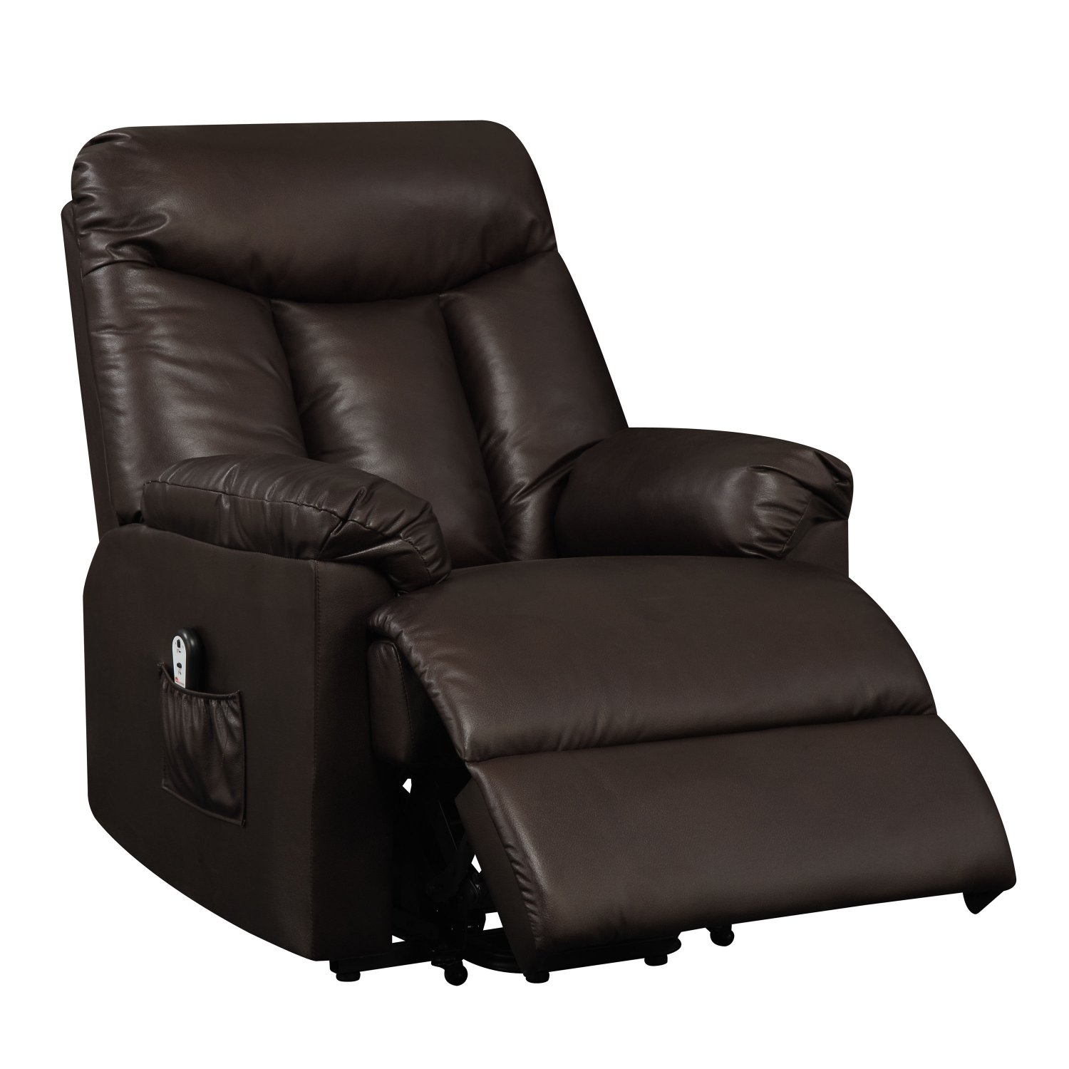 Leather Power Recline and Lift Wall Hugger Chair Sofa Lounge Furniture ...