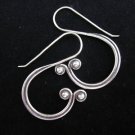 Fashion Earrings Hill tribe Genuine Silver thai karen S tribal أقراط فضية ER98