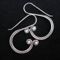 Fashion Earrings Hill tribe Genuine Silver thai karen S tribal أقراط فضية ER98