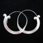 Fashion earrings Hill tribe Solid silver thai karen womens Flat round Big ER89