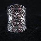 Fine Silver Rings THAILAND KAREN HILL TRIBE Half circle sun Vintage handmade .