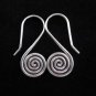 Fashion Fine solid silver earrings Hill tribe thai karen dangle spiral hang gift