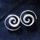 Fashion earrings Hill tribe Genuine silver thai karen tribal Cool Spiral ER92