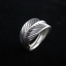 Fashion Silver Rings Hill tribe Leaf خواتم الفضة الاكوادور Anelli d'argento R41