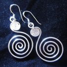 Fashion earrings Hill tribe Genuine silver thai karen tribal spiral wire ER15