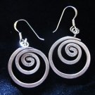 Fashion earrings Hill tribe Pure silver boho tribal Spirale dangle thai ER96