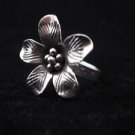 Fine Silver Rings THAILAND KAREN HILL TRIBE Vintage lady flower cute charms gift