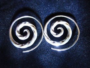 Fashion silver earrings Thai Hill tribe Spirale ohrringe Argento ORECCHINI ER39