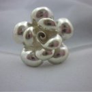 Fine Silver Rings THAI HANDMADE KAREN HILL TRIBE Rose Blooming white color cool