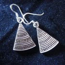 Fashion earrings Hill tribe Genuine silver thai karen tribal triangle cute