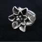 Fine Silver Rings THAI HANDMADE KAREN HILL TRIBE Flower Blooming nature Style .