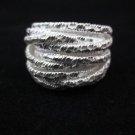 Fine Silver Rings THAI HANDMADE KAREN HILL TRIBE Kuchi hammered twisted R146