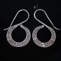 Fashion earrings Hill tribe Genuine silver thai karen tribal S Hammered ER65