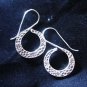 Fashion earrings Hill tribe Genuine silver thai karen tribal S Hammered ER128
