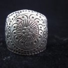 Fine Silver Rings THAILAND KAREN HILL TRIBE Daisy Buddha style Vintage handmade