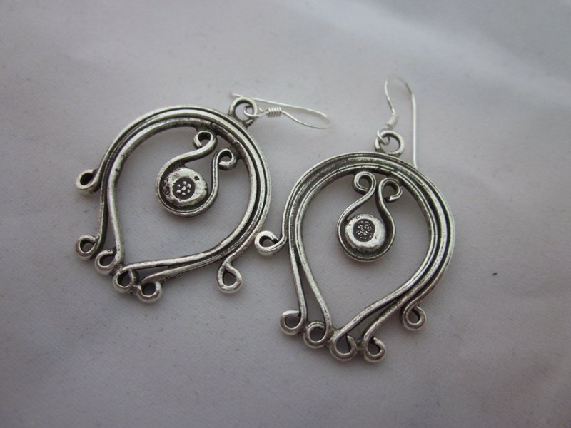 Fine Fashion Silver Earrings Hill Tribe Chic Bali Style Retro BOHO &Oslash;&sect;&Ugrave;�&Oslash;&pound;&Ugrave;�&Oslash;&plusmn;&Oslash;&sect;&Oslash;&middot; ER116