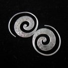 Fashion Silver Earrings Spirale Rolle Tribal Ohrringe Silber Ethno BoHo EAR E130