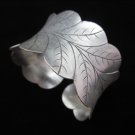 Fine Fashion Silver Bracelet Vintage Leaf Argento Braccialetto Armreif سوار B07