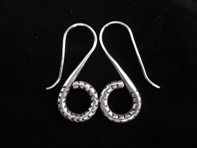 Hill tribe silver Earrings Thai karen BOHO Tribal Hook S Ethnic Ohrringe NEW E42