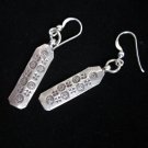 Fashion Silver Earrings Hill Tribe Tribal BOHO Tag Engraved Ohrringe الأقراط A03