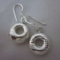 Fashion Silver Earrings Hill Tribe Donuts Dangle Shiny Hipster Ohrringe ER121