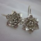 Fashion Silver Earrings Tribal LOTUS Flowers boucles d'oreilles Ohrringe ER123