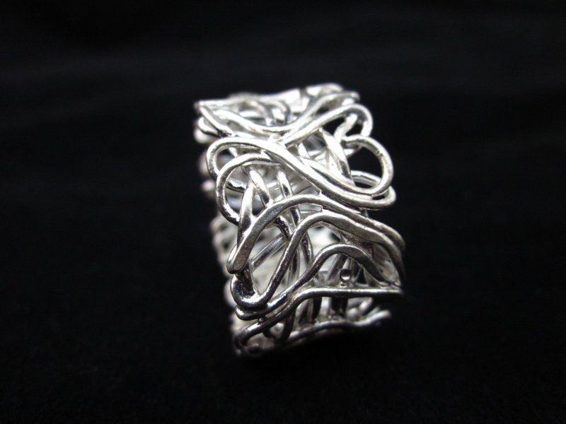 Fashion Silver Ring HILL TRIBE Tribal NEST Weben Anello G&Atilde;&frac14;m&Atilde;&frac14;&Aring;� y&Atilde;&frac14;z&Atilde;&frac14;kler &Oslash;&reg;&Ugrave;�&Oslash;&sect;&Oslash;&ordf;&Ugrave;� R45