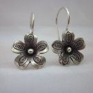 Fine Fashion Silver Earrings Plumeria Flower boucles d'oreilles Ohrringe ER122
