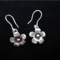 Fine silver Earrings Hill tribe Vinca Flowers øredobber Kolye Ohrringe الأقراط