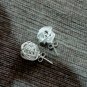 Fashion Silver STUD Earrings 2x Wire Ball SILBER Ohrstecker Welle Ohrringe ER126