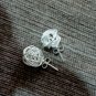 Fashion Silver STUD Earrings 2x Wire Ball SILBER Ohrstecker Welle Ohrringe ER126