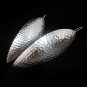 Pendientes de plata Fashion Silver Earrings ELEGANT Long Hammered Shining E134