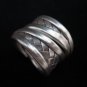 Fashion Silver Ring Braided MASSIVER ANELLO ARGENTO Rolle Welle Weave Woven R69