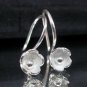 Fashion Silver Earrings Hill Tribe Petunia Flower Blumen Ohrringe الأقراط ER125