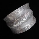Fashion Silver Bangle Bracelet Braccialetto Argento Hill Tribe Wave Arm Band B15