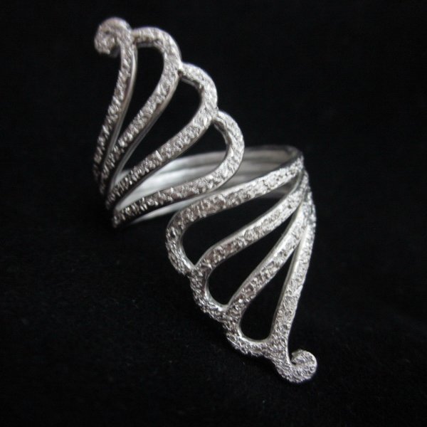 Precious Silver Ring Elegant Fashion Glamorous Tribal Anillo Argento Anello R71