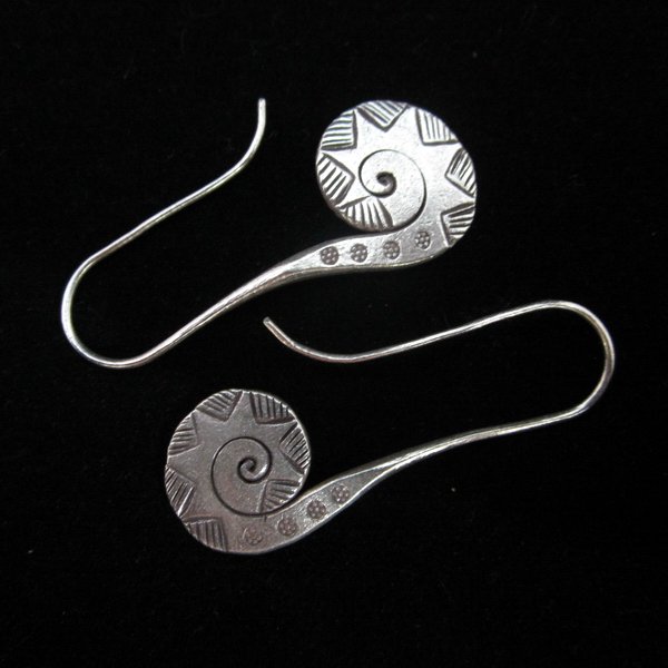 Argento Orecchini Pendientes de Plata SPIRALE Fine Fashion Silver Earrings ER137