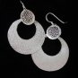 Fine Fashion Silver Earrings Round Handcrafted ELEGANT Pendientes de plata E133