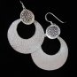 Fine Fashion Silver Earrings Round Handcrafted ELEGANT Pendientes de plata E133