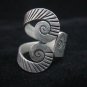 Fashion Silver Ring Thai Twist Spiral Swirl OPEN Plata Anillo Argento Anello R70