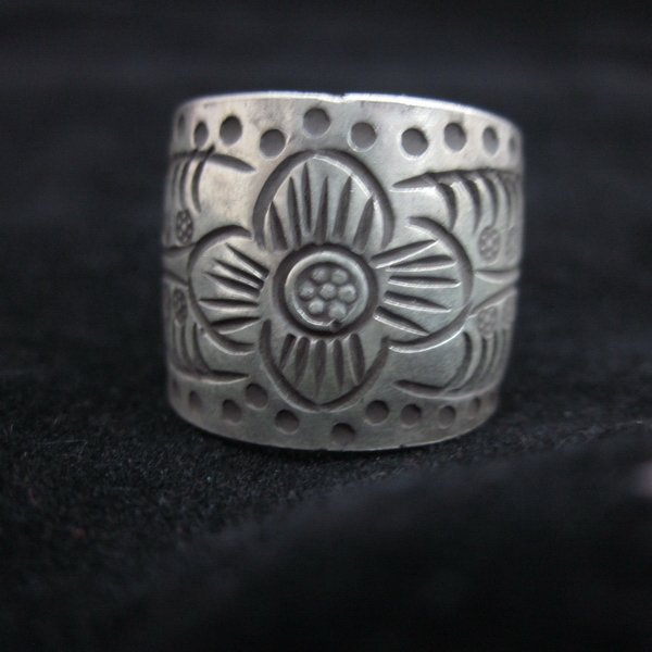 Aanello d'argento Argento CELTIC FIORE Silber Anillo Silver Ring LOTUS Flora R72