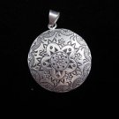 Fashion Silver Pendants Thai Hill tribe Flower & Plant قلادة زهرة फूल लटकन P1