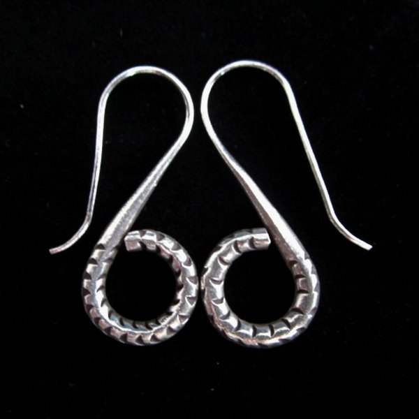 Earrings HILL TRIBE SILBER OHRRINGE Spirale Ethno Schmuck Tribal Tattoo BOHO AUC