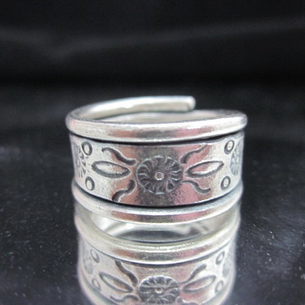 Aanello d'argento Argento CELTIC Silber Anillo Silver Ring Hill tribe Tribal R73
