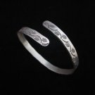 Sterling silver bracelet Fish Theme engraved Thai Hill tribe  Silber Armband B22