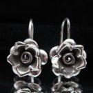 Fashion Silver Earrings Flower Rose Schmuck OHRHÄNGER Ohrringe الأقراط  ER160