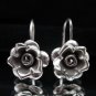 Fashion Silver Earrings Flower Rose Schmuck OHRHÄNGER Ohrringe الأقراط  ER160